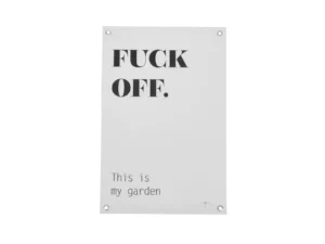 Tuinposter - fuck off