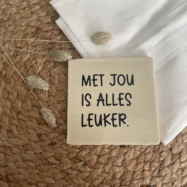 Tegeltje - met jou is alles leuker
