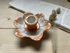 Kandelaar Narcis - Wit/Taupe