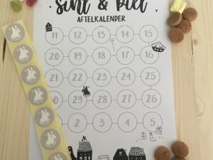 Aftelkalender A4 - Sinterklaas (incl. stickers)