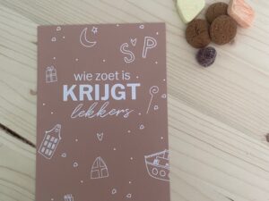 Kaart - Wie zoet is krijgt lekkers