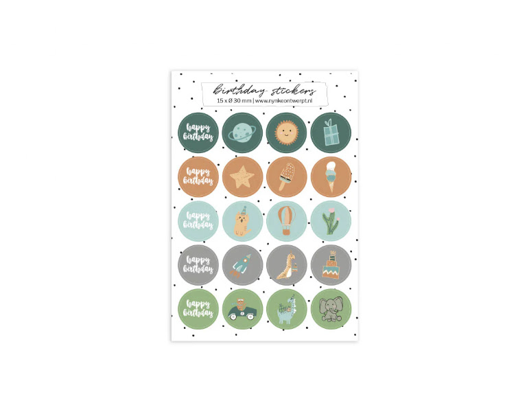 Aftelkalender A4 - Verjaardag jongen incl. stickers - Afbeelding 2