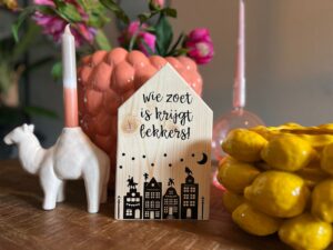Wie zoet is krijgt lekkers huisje