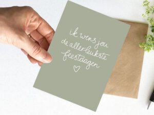 Kaart - ik wens jou de allerleukste feestdagen