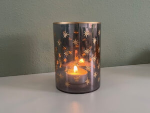 Theelichthouder STER smoke - 15cm