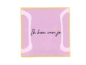 Plate vierkant - Ik hou van je