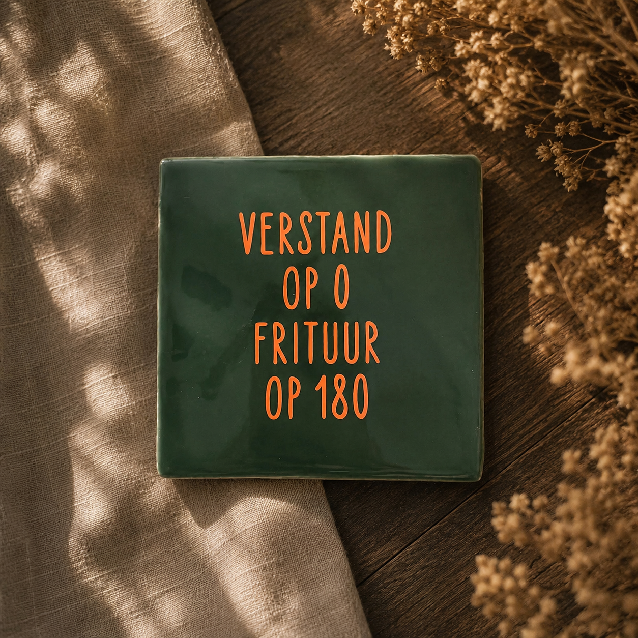 Tegeltje - Verstand op 0 frituur op 180